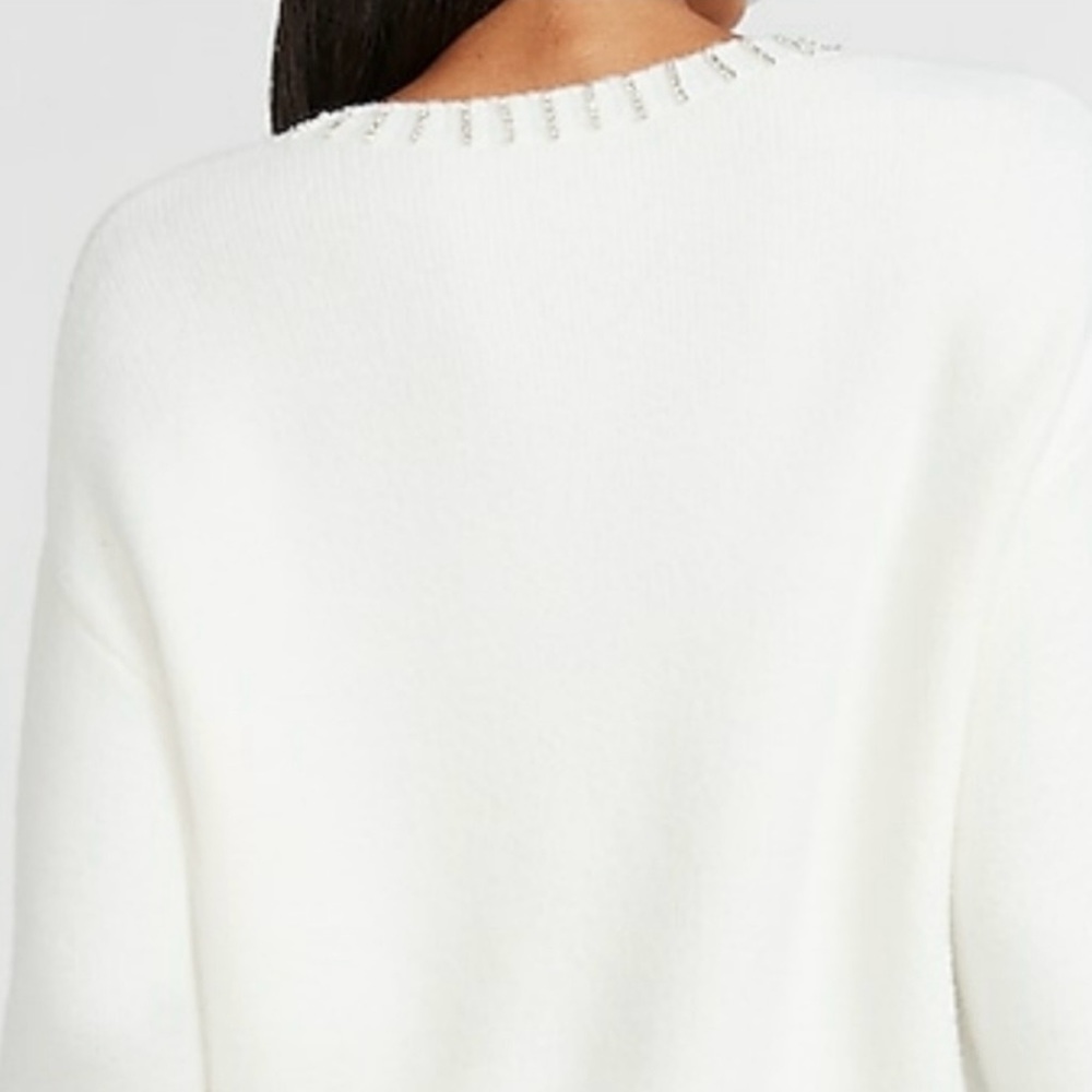 NWT Express Crewneck Rhinestone Sweater - Picture 3 of 10